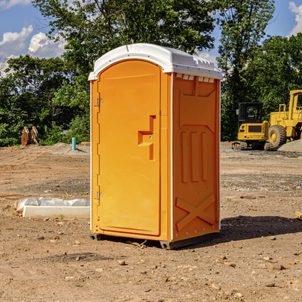 how often are the porta potties cleaned and serviced during a rental period in Danbury NE